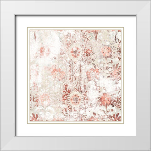 World Traveler Textile II White Modern Wood Framed Art Print with Double Matting by Vess, June Erica