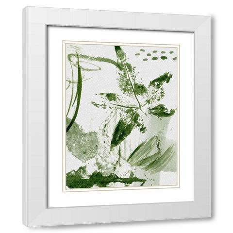 Shades of Forest I White Modern Wood Framed Art Print with Double Matting by Wang, Melissa