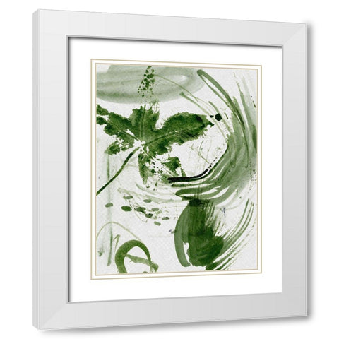 Shades of Forest II White Modern Wood Framed Art Print with Double Matting by Wang, Melissa