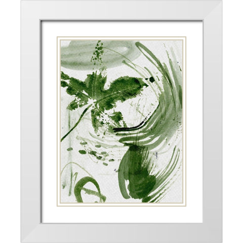 Shades of Forest II White Modern Wood Framed Art Print with Double Matting by Wang, Melissa