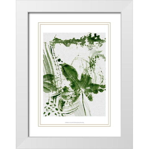 Shades of Forest III White Modern Wood Framed Art Print with Double Matting by Wang, Mellisa