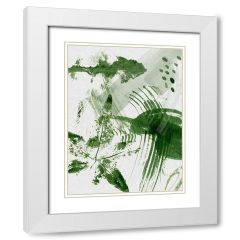 Shades of Forest IV White Modern Wood Framed Art Print with Double Matting by Wang, Melissa