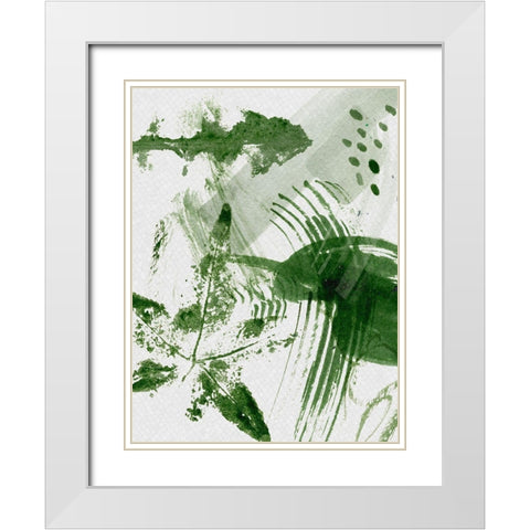 Shades of Forest IV White Modern Wood Framed Art Print with Double Matting by Wang, Melissa