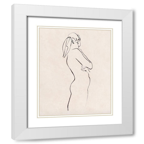 Quiet Mind I White Modern Wood Framed Art Print with Double Matting by Wang, Melissa