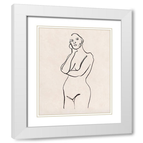 Quiet Mind II White Modern Wood Framed Art Print with Double Matting by Wang, Melissa