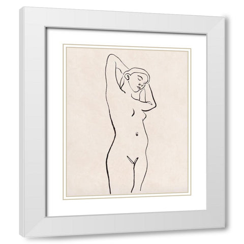 Quiet Mind IV White Modern Wood Framed Art Print with Double Matting by Wang, Melissa