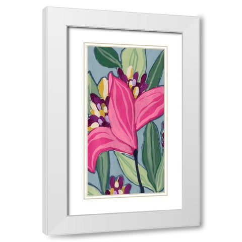 Tropical Mix I White Modern Wood Framed Art Print with Double Matting by Vess, June Erica