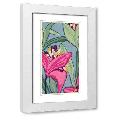 Tropical Mix II White Modern Wood Framed Art Print with Double Matting by Vess, June Erica