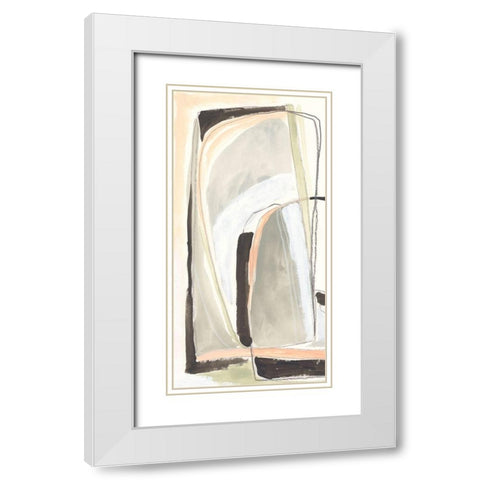 Keyhole I White Modern Wood Framed Art Print with Double Matting by Vess, June Erica