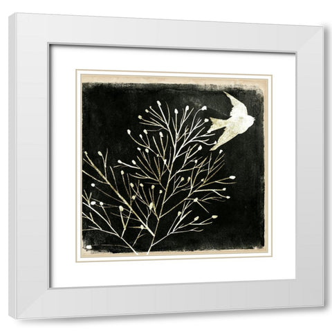 Black Night I White Modern Wood Framed Art Print with Double Matting by Wang, Melissa