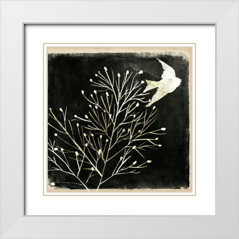 Black Night I White Modern Wood Framed Art Print with Double Matting by Wang, Melissa