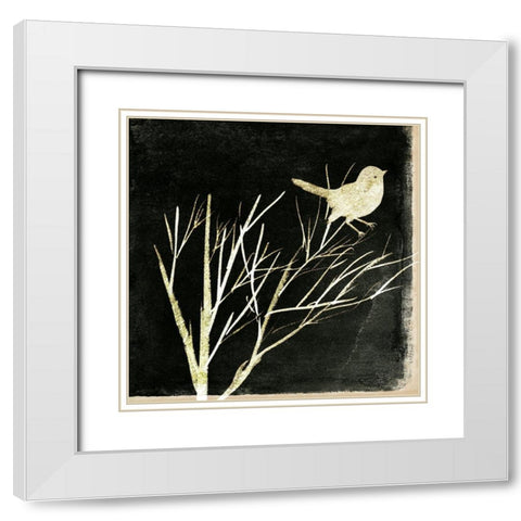 Black Night IV White Modern Wood Framed Art Print with Double Matting by Wang, Melissa
