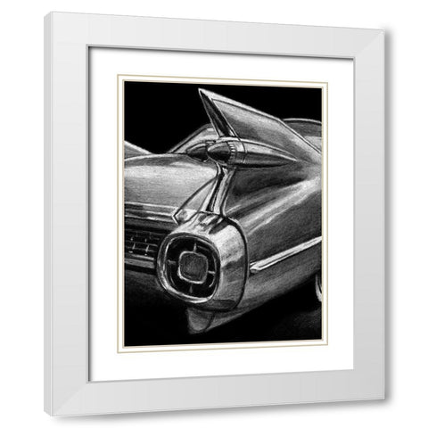 Custom Retro Fins I White Modern Wood Framed Art Print with Double Matting by Harper, Ethan