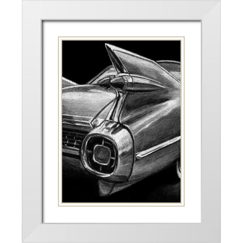 Custom Retro Fins I White Modern Wood Framed Art Print with Double Matting by Harper, Ethan