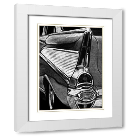 Custom Retro Fins II White Modern Wood Framed Art Print with Double Matting by Harper, Ethan