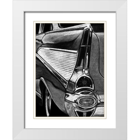 Custom Retro Fins II White Modern Wood Framed Art Print with Double Matting by Harper, Ethan