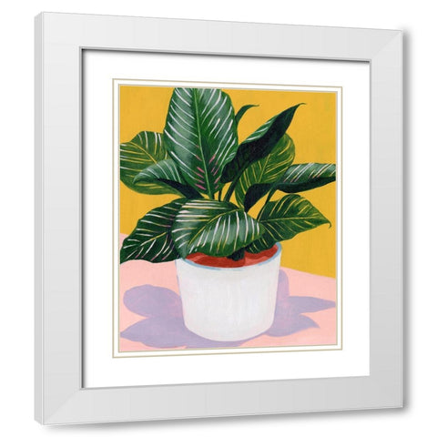 Calethea II White Modern Wood Framed Art Print with Double Matting by Popp, Grace