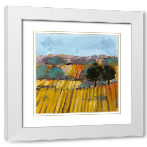 Wheat Crop I White Modern Wood Framed Art Print with Double Matting by Wang, Melissa