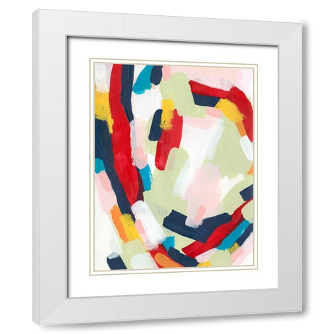Vortex I White Modern Wood Framed Art Print with Double Matting by Vess, June Erica