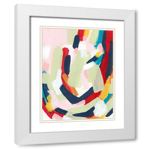 Vortex II White Modern Wood Framed Art Print with Double Matting by Vess, June Erica
