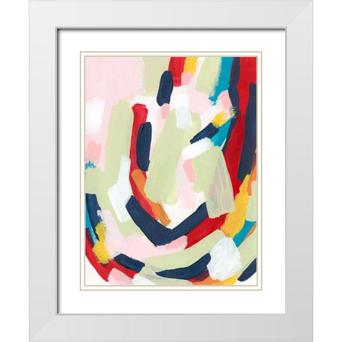 Vortex II White Modern Wood Framed Art Print with Double Matting by Vess, June Erica