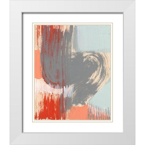 S-Curve I White Modern Wood Framed Art Print with Double Matting by Goldberger, Jennifer