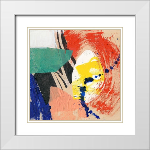 Primary Motion II White Modern Wood Framed Art Print with Double Matting by Goldberger, Jennifer
