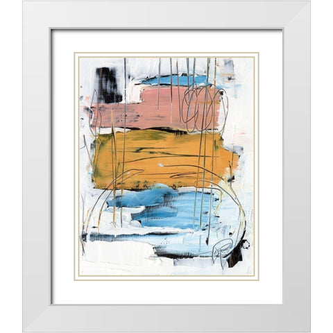 Stacked Together I White Modern Wood Framed Art Print with Double Matting by Harper, Ethan