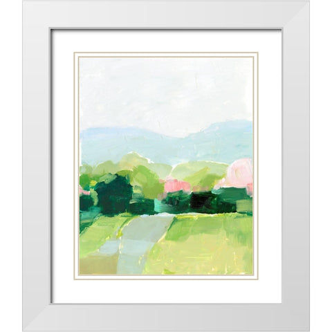 Spring Walk I White Modern Wood Framed Art Print with Double Matting by Harper, Ethan