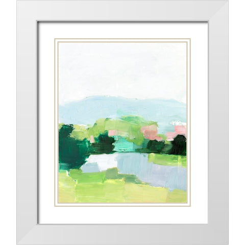 Spring Walk II White Modern Wood Framed Art Print with Double Matting by Harper, Ethan