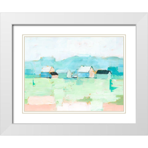 Rural Pastel I White Modern Wood Framed Art Print with Double Matting by Harper, Ethan