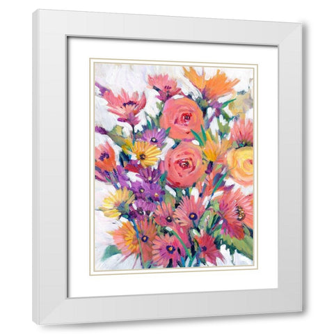 Spring in Bloom I White Modern Wood Framed Art Print with Double Matting by OToole, Tim