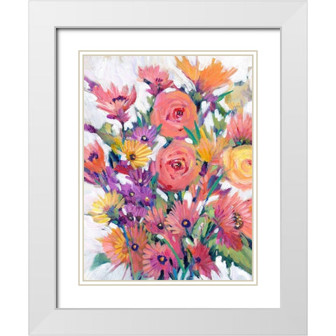 Spring in Bloom I White Modern Wood Framed Art Print with Double Matting by OToole, Tim