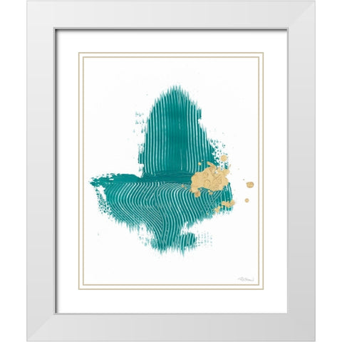 Concurrence II White Modern Wood Framed Art Print with Double Matting by Stramel, Renee W.