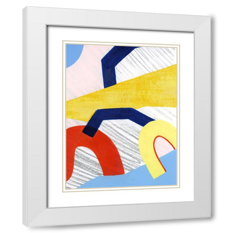 Simple Scribbles I White Modern Wood Framed Art Print with Double Matting by Popp, Grace
