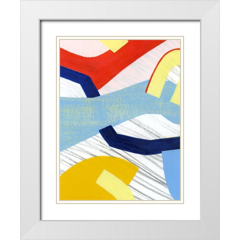 Simple Scribbles II White Modern Wood Framed Art Print with Double Matting by Popp, Grace