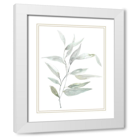 Ethereal Eucalyptus II White Modern Wood Framed Art Print with Double Matting by Goldberger, Jennifer
