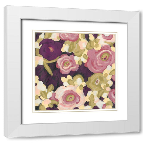 Heliotrope II White Modern Wood Framed Art Print with Double Matting by Vess, June Erica