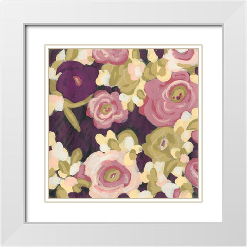 Heliotrope II White Modern Wood Framed Art Print with Double Matting by Vess, June Erica