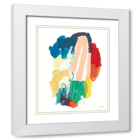 Clamor II White Modern Wood Framed Art Print with Double Matting by Vess, June Erica