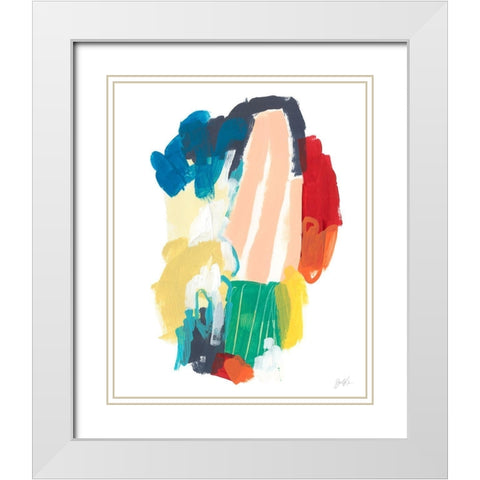 Clamor II White Modern Wood Framed Art Print with Double Matting by Vess, June Erica