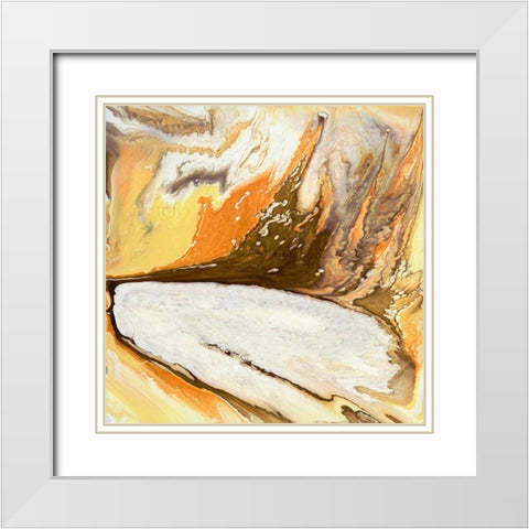 Liquid Earth I White Modern Wood Framed Art Print with Double Matting by Studio W