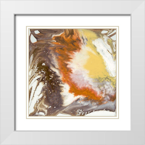 Liquid Earth III White Modern Wood Framed Art Print with Double Matting by Studio W