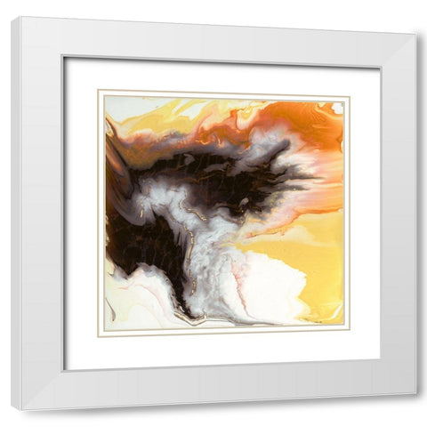 Liquid Earth IV White Modern Wood Framed Art Print with Double Matting by Studio W