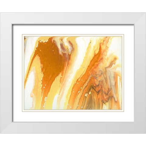 Liquid Earth V White Modern Wood Framed Art Print with Double Matting by Studio W
