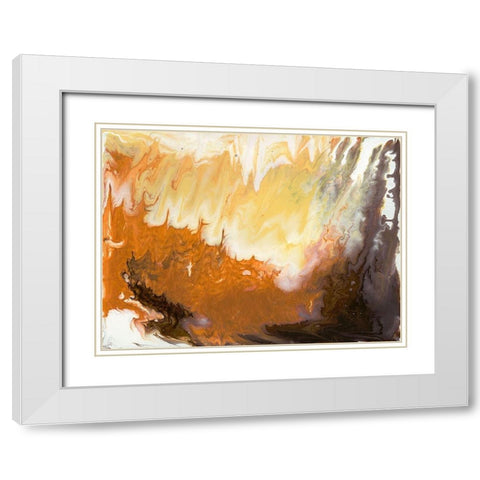 Liquid Earth VIII White Modern Wood Framed Art Print with Double Matting by Studio W