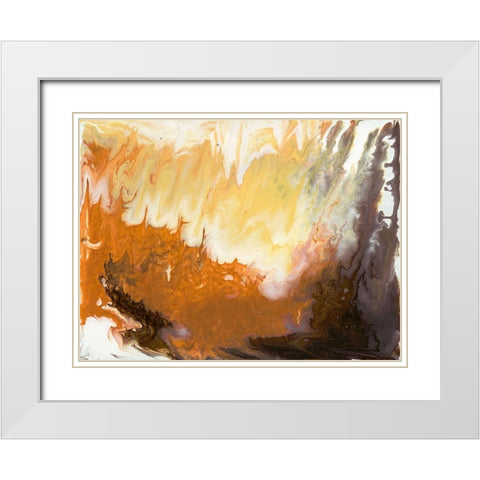 Liquid Earth VIII White Modern Wood Framed Art Print with Double Matting by Studio W