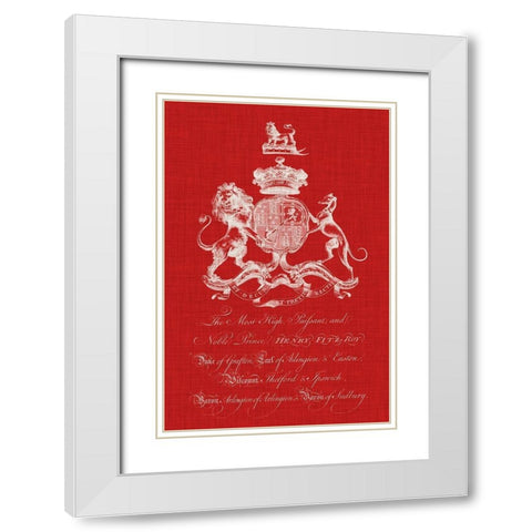 Heraldry Pop I White Modern Wood Framed Art Print with Double Matting by Vision Studio