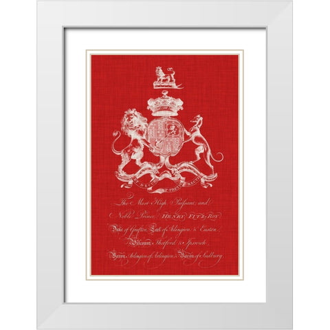 Heraldry Pop I White Modern Wood Framed Art Print with Double Matting by Vision Studio