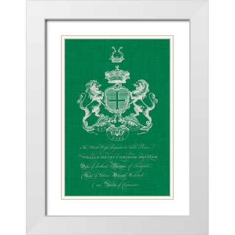 Heraldry Pop III White Modern Wood Framed Art Print with Double Matting by Vision Studio